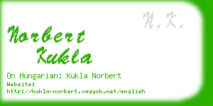 norbert kukla business card